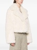 White cropped Samara faux fur