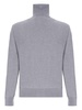 Grey high-neck wool sweater