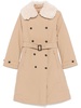 Katrina long beige trench coat