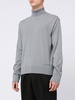 Grey high-neck wool sweater