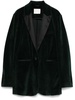 Single-breasted velvet blazer