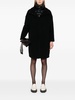 Long padded wool puffer coat