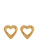 logo-engraved heart earrings