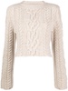 chunky-knit wool blend jumper 