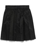 elasticated-waist pleated mini skirt