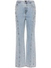 gem-embellished straight jeans