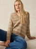 Highland Fairisle V-Neck Sweater - Sugar Cookie Fairisle