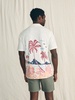 Short-Sleeve Cabana Towel Terry Shirt - Scenic Volcanic Island