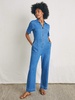 Linen Denim Jumpsuit - Bay Breeze Wash