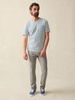 Short-Sleeve Indigo Pocket Tee - Azure Stream Stripe