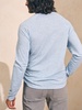 Long-Sleeve Newport Cloud Henley (Tall) - Light Blue Heather