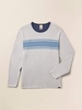 Long-Sleeve Cloud Reversible Crew - Ivory Heather