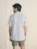 Short-Sleeve Cabana Towel Terry Shirt - Ivory Storm Stripe