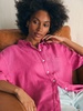 Laguna Linen Relaxed Shirt - Cone Flower