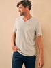 Sunwashed V-Neck Tee - Heather Grey