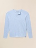 Long-Sleeve Cloud Henley - Light Blue Heather