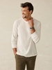 Long-Sleeve Cloud Waffle Crew - Ivory Heather