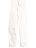 rhinestone-embellished cotton palazzo trousers 