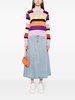 Mary polo-collar striped jumper 