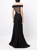 off-shoulder corset gown