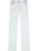 embellished straight-leg jeans