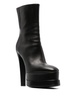 153mm leather platform boots