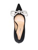 Double Bow 95mm satin pumps