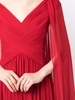 draped V-neck silk gown