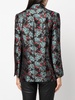 floral-jacquard single-breasted blazer