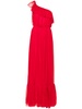 one-shoulder silk maxi dress