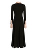 long-sleeved jersey midi dress