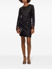 long-sleeved sequinned minidress