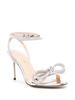 100mm double-bow sandals