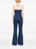 denim flared trousers set