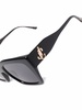 logo-plaque oversize-frame sunglasses