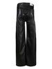 lace-up wide-leg leather trousers