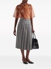 pleated wool midi skirt 