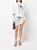 graphic-print asymmetric dress