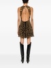 leopard-print silk mini dress