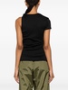 twist-detail asymmetric ribbed T-shirt