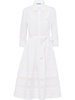 lace-detailed shirt dress