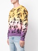 palm trees print sweatshirt