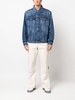 zip-embellishment denim jacket