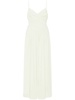 ruched slip midi dress