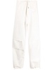 rhinestone-embellished cotton palazzo trousers 