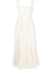 broderie anglaise cotton midi dress