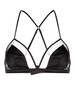 panelled tulle satin bra