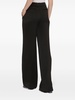 pleated straight trousers