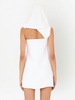 hooded one-shoulder mini dress