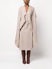 cut-out draped wool dress